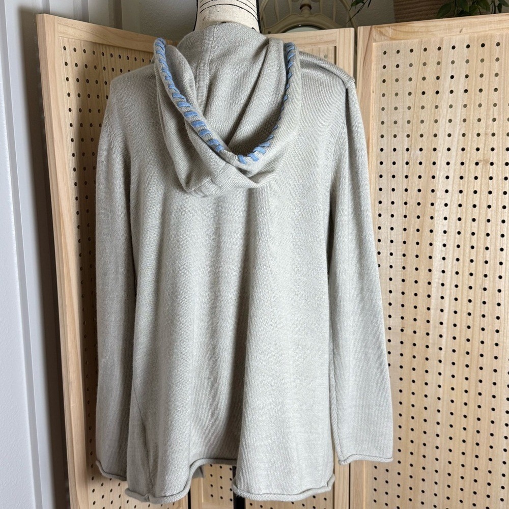 Soft Surroundings Hooded Open Front Cardigan Sweater | XL - Picture 5 of 9
